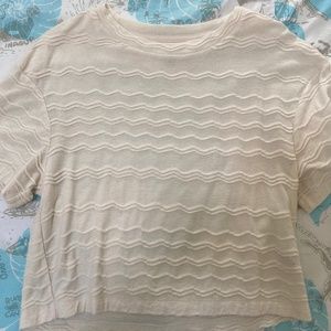 Cream Texture and Thread Madewell Shirt